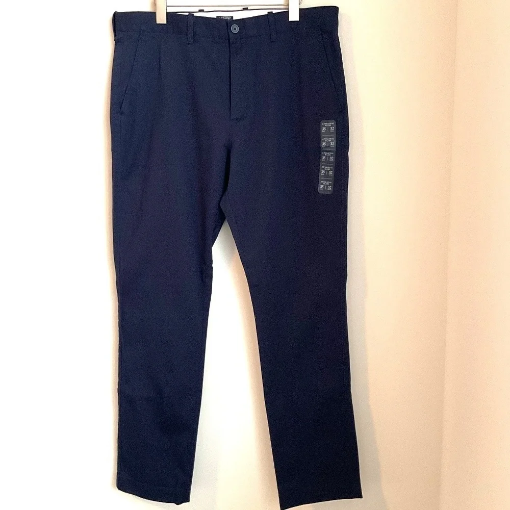 J. Crew Factory Mens Navy Slim Fit Athletic Chino Pants NWT